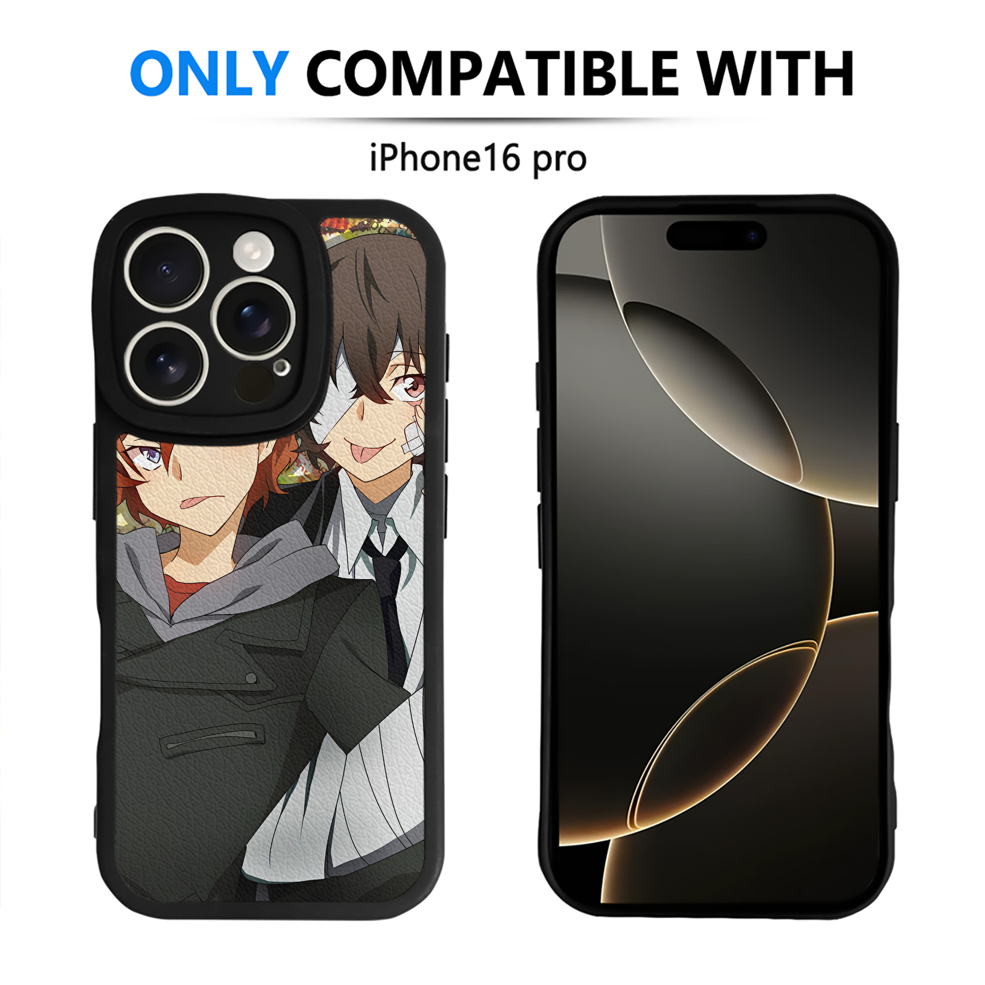 （画像用） 文豪ストレイドッグス Bungo Stray Dogs 【iPhone 16シリーズ対応】シリコンスマホケース（レザー調） 材質：シリコン